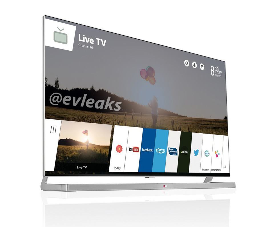Imagem vazada da TV da LG com webOS.