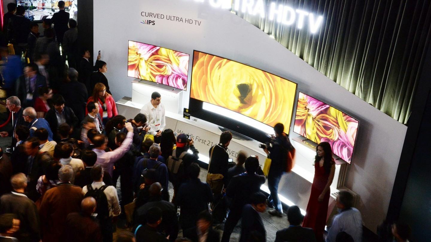 TVs Ultra HD são demonstradas pela LG.