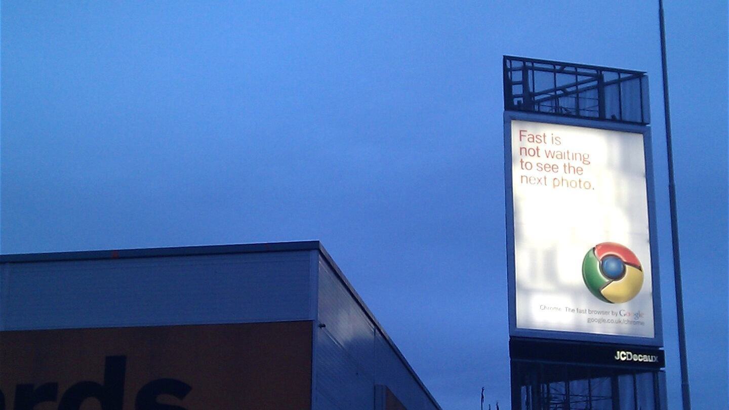 Outdoor do Chrome no Reino Unido.