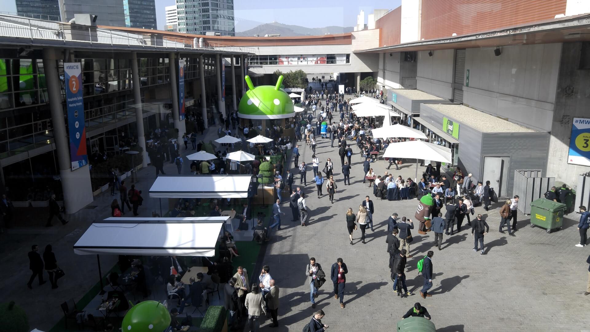 Espaço Android na MWC 2016.