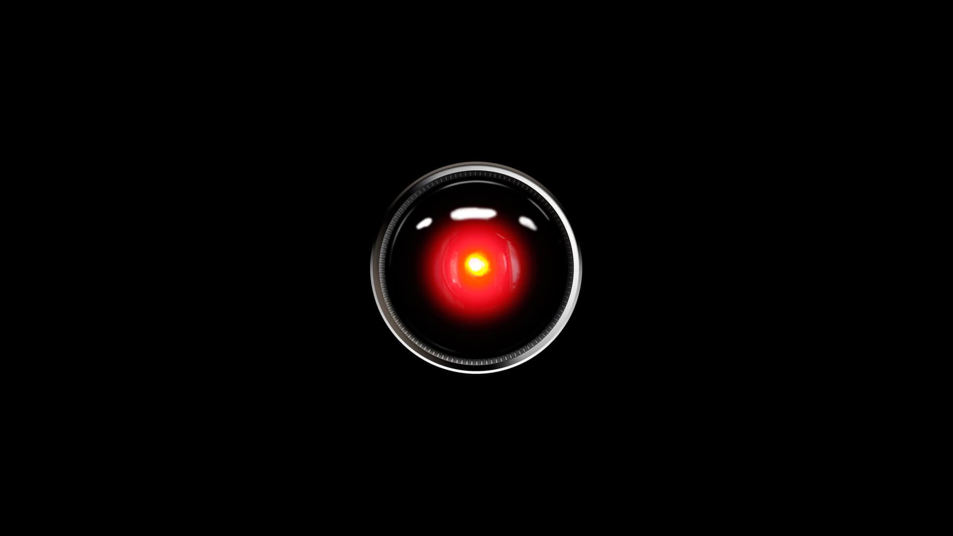 Representação de HAL 9000, o robô de 2001: Uma Odisseia no Espaço.