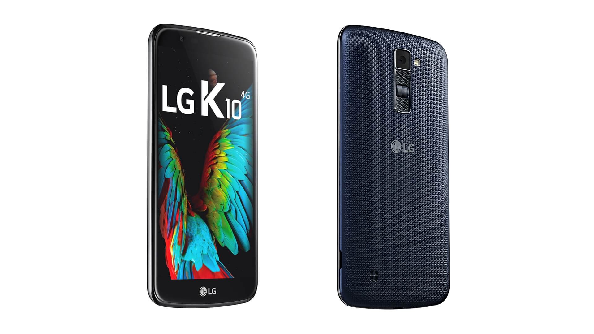 Foto de divulgação do K10, smartphone da LG.