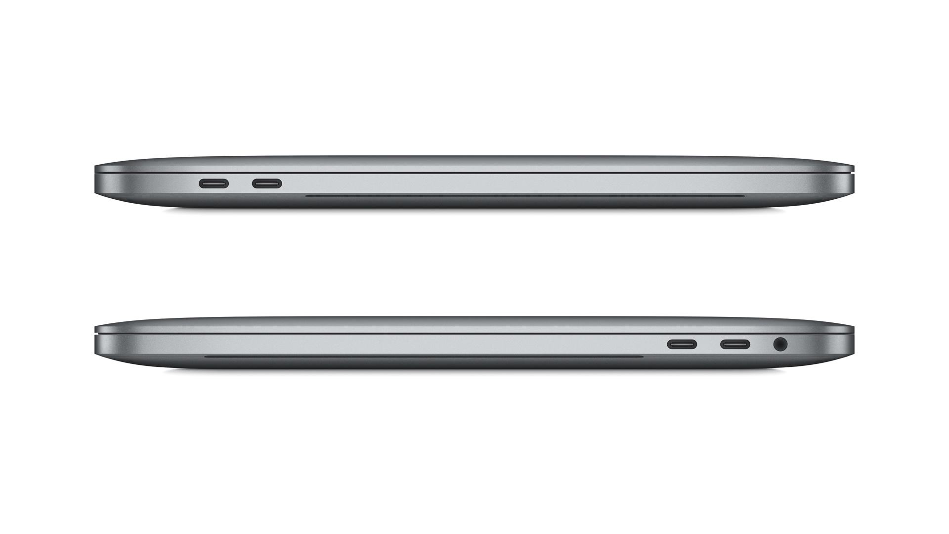 As laterais do novo MacBook Pro.
