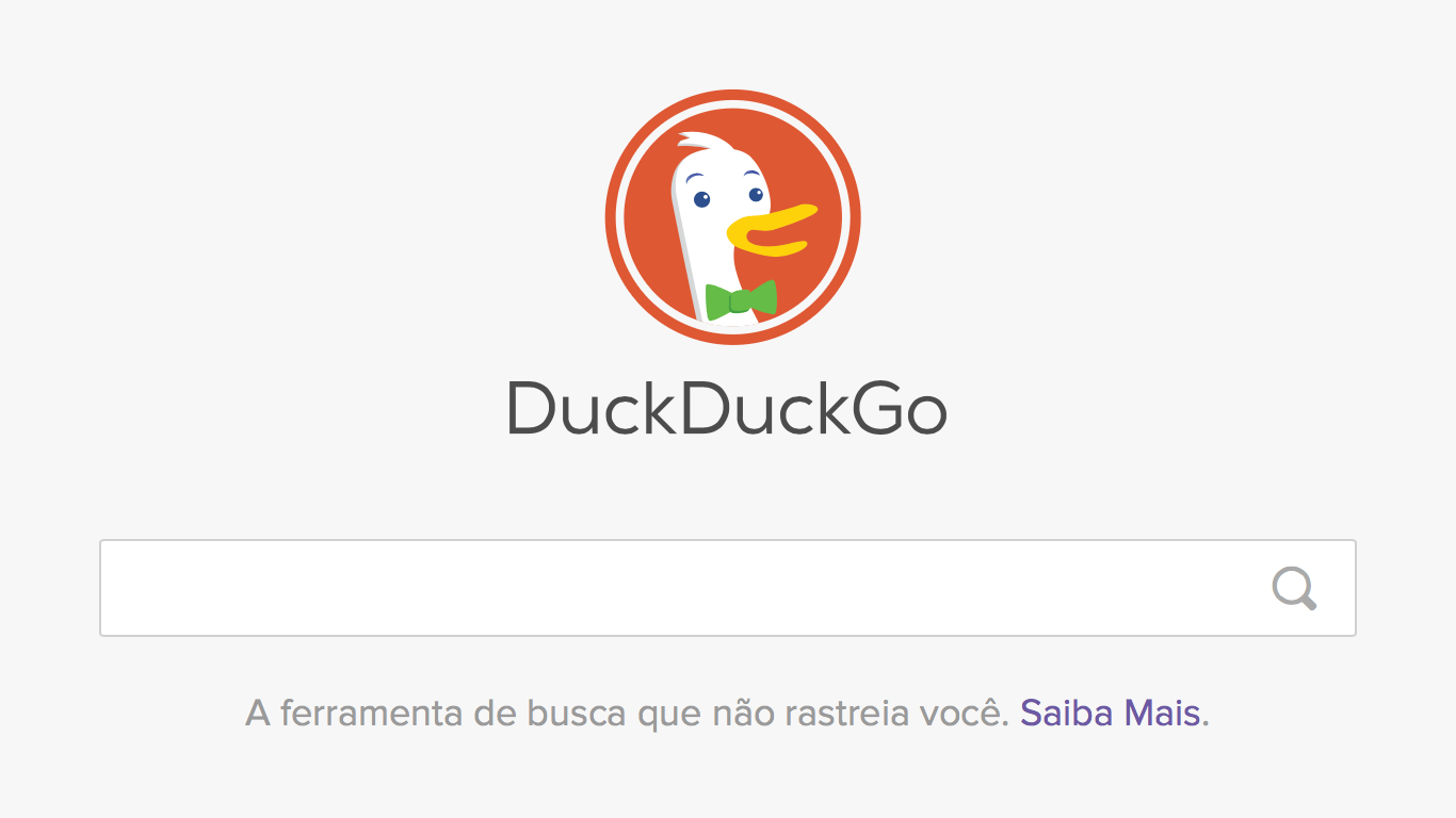 Campo de busca do DuckDuckGo.
