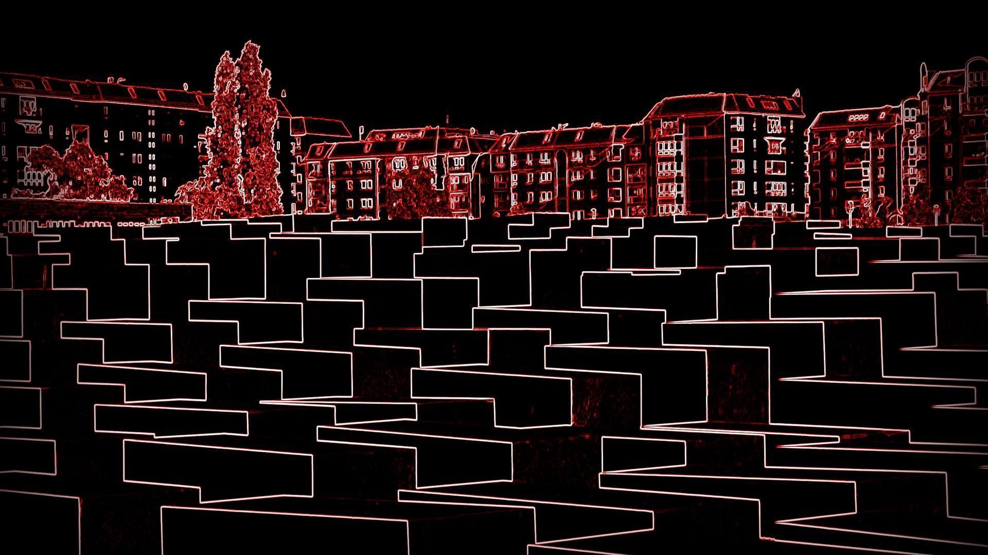 Montagem com foto do Museu do Holocausto, em Berlim.