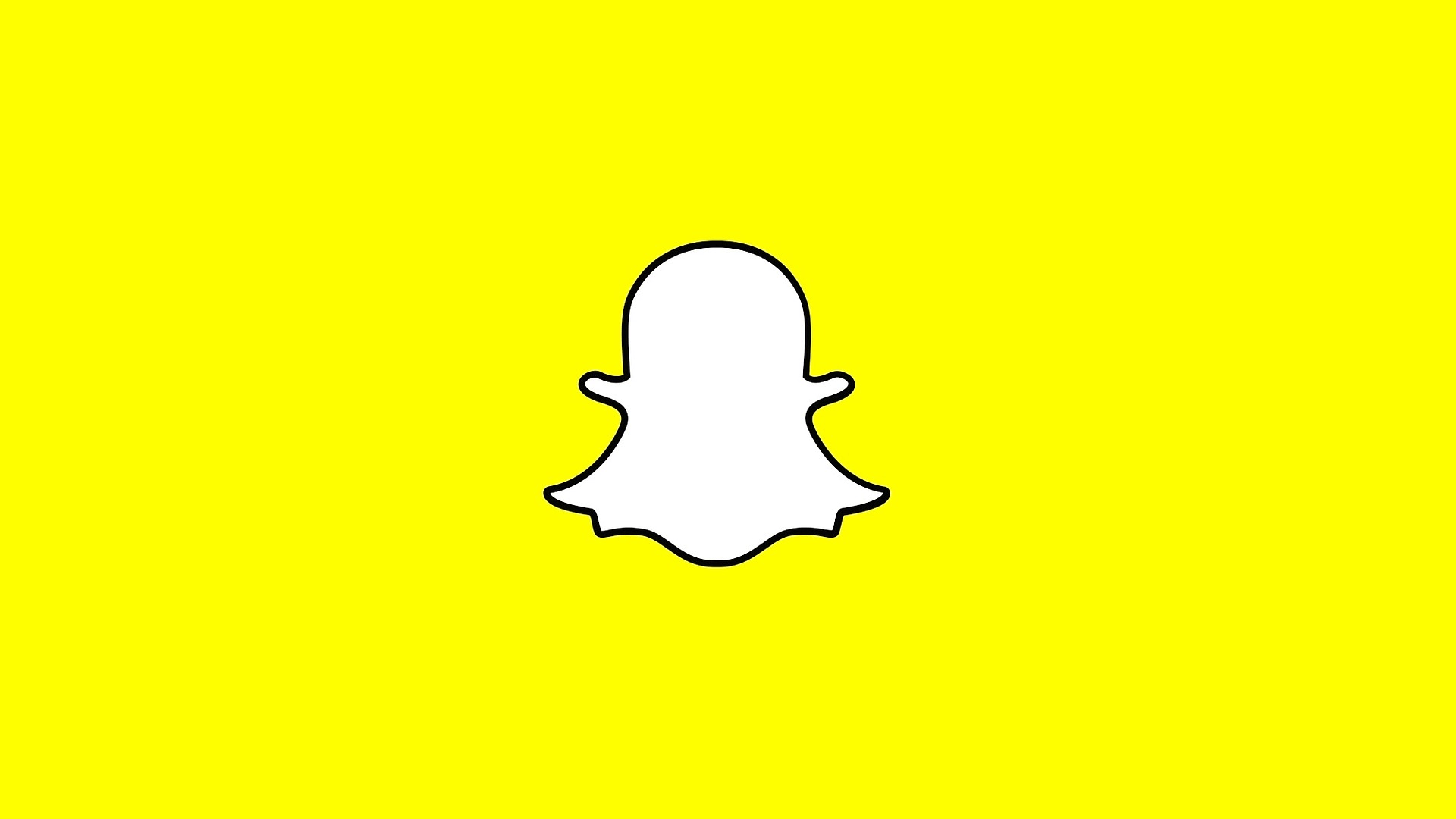Logo do Snapchat (fantasma) contra fundo amarelo.