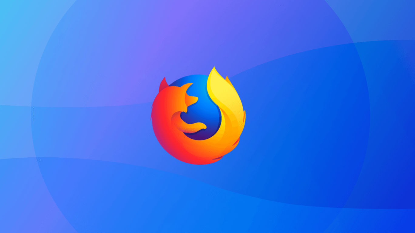 Logo do Firefox contra fundo colorido.