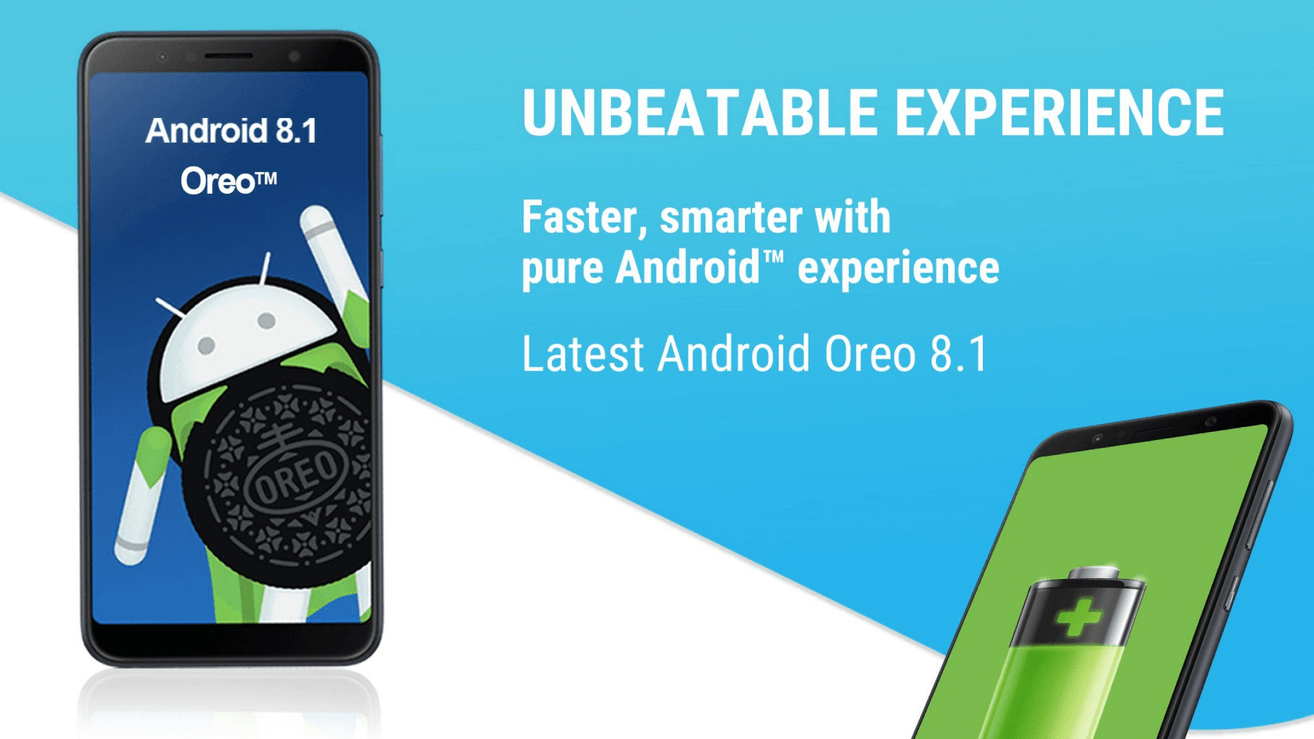 Imagem de divulgação do Android presente no Zenfone Max Pro M1, no site da Flipkart.