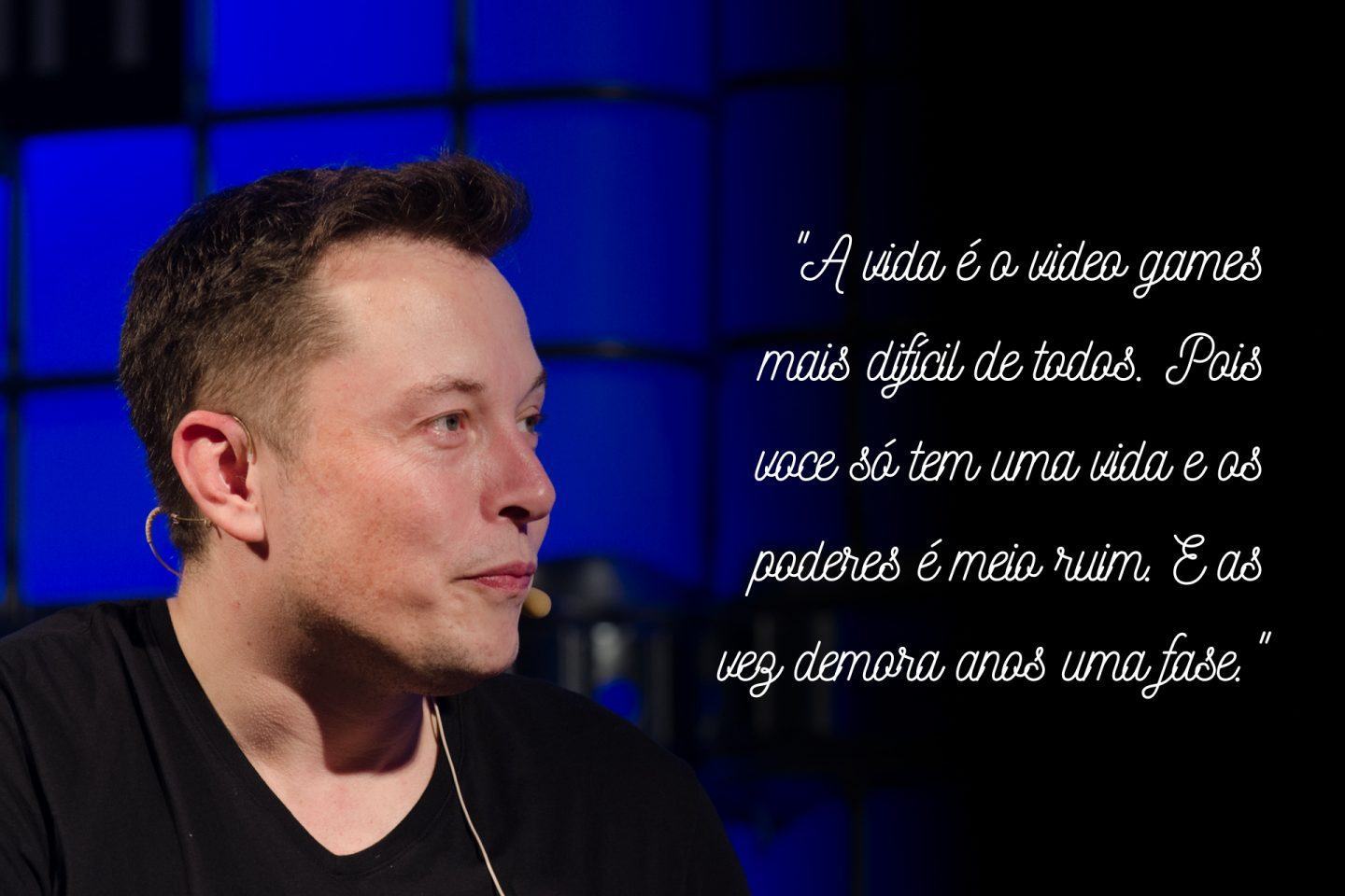Montagem com Elon Musk ao lado de uma frase do pensador Ranely muito parecida com uma publicada pelo próprio Musk.