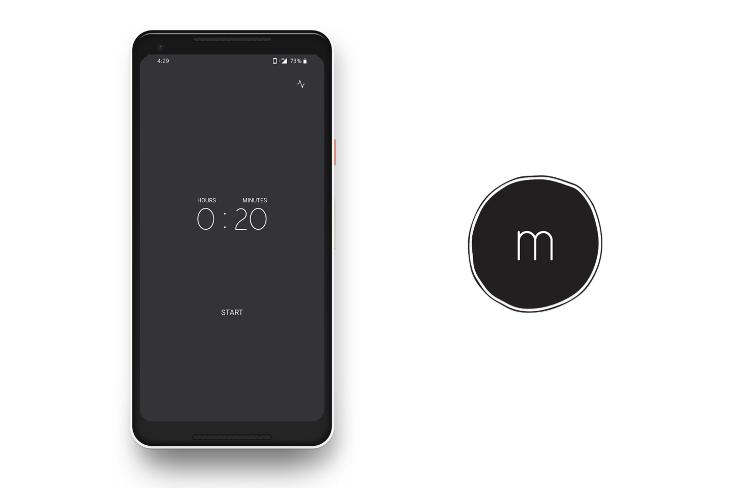 Print do app Strive Minutes ao lado do ícone do aplicativo.