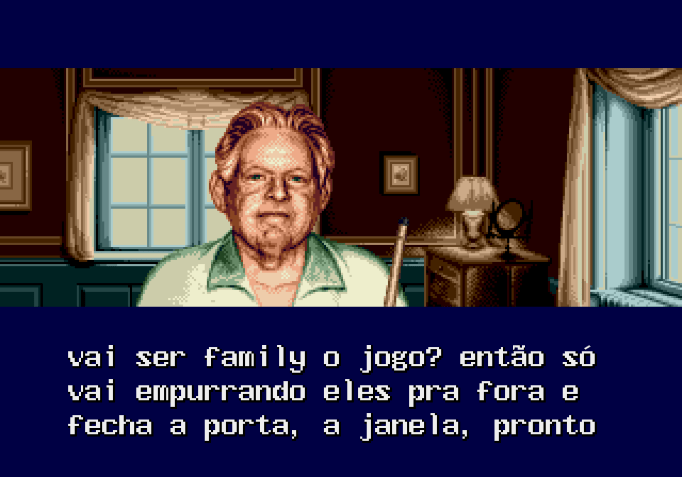João Paulo: — Vai ser family o jogo? Então só vai empurrando eles pra fora e fecha a porta, a janela, pronto
