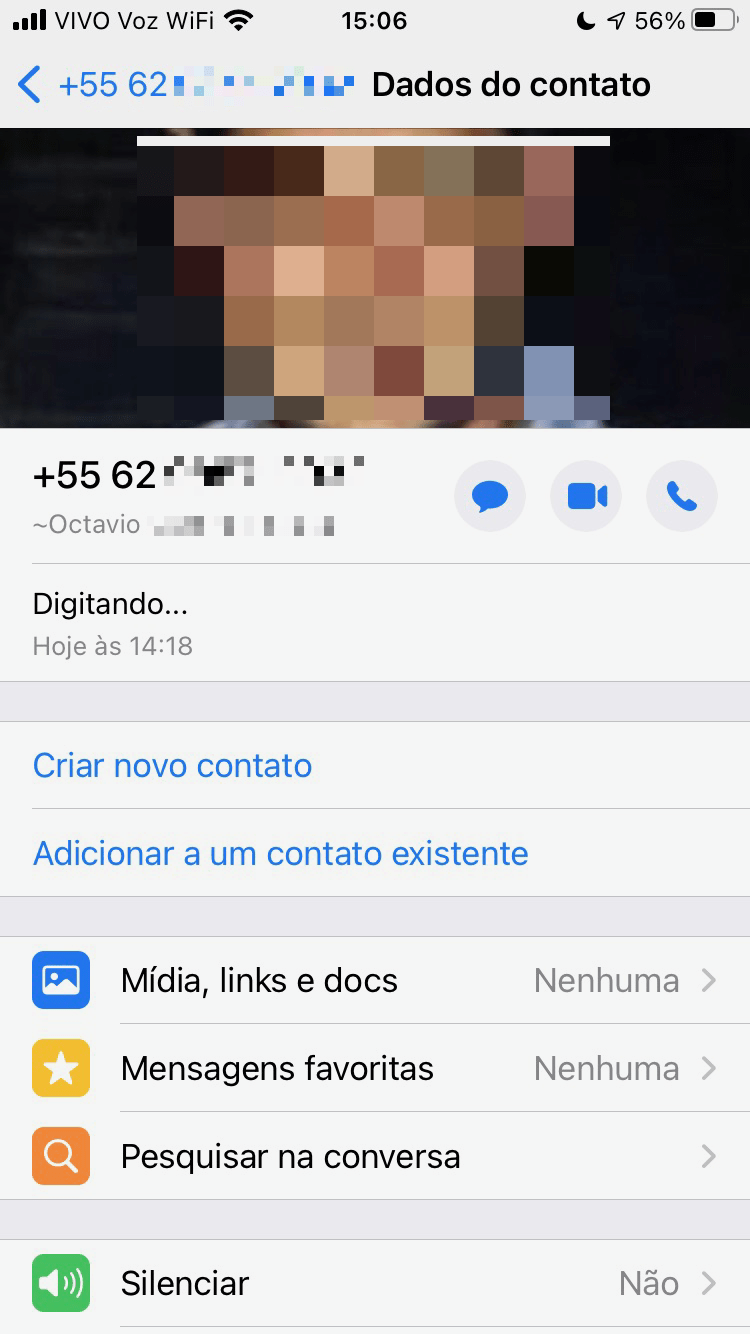 Print do perfil do golpista, com o nome Octavio.