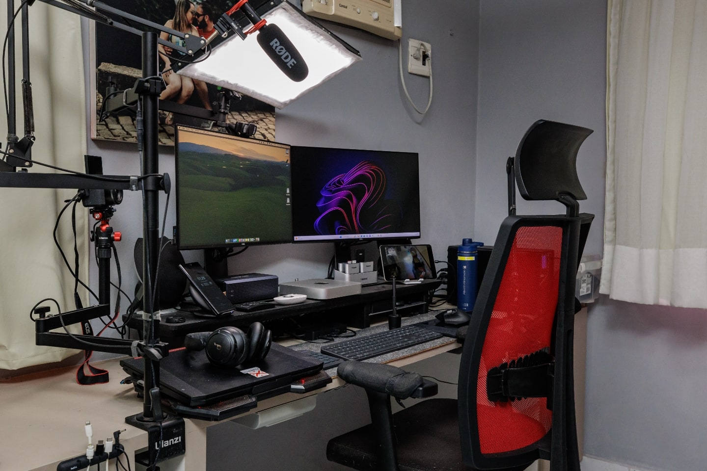 Vista do outro lado da mesa do Alberth.