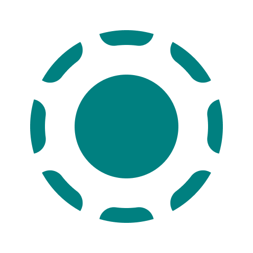 Ícone do LocalSend: círculo verde com contorno pontilhado na mesma cor.