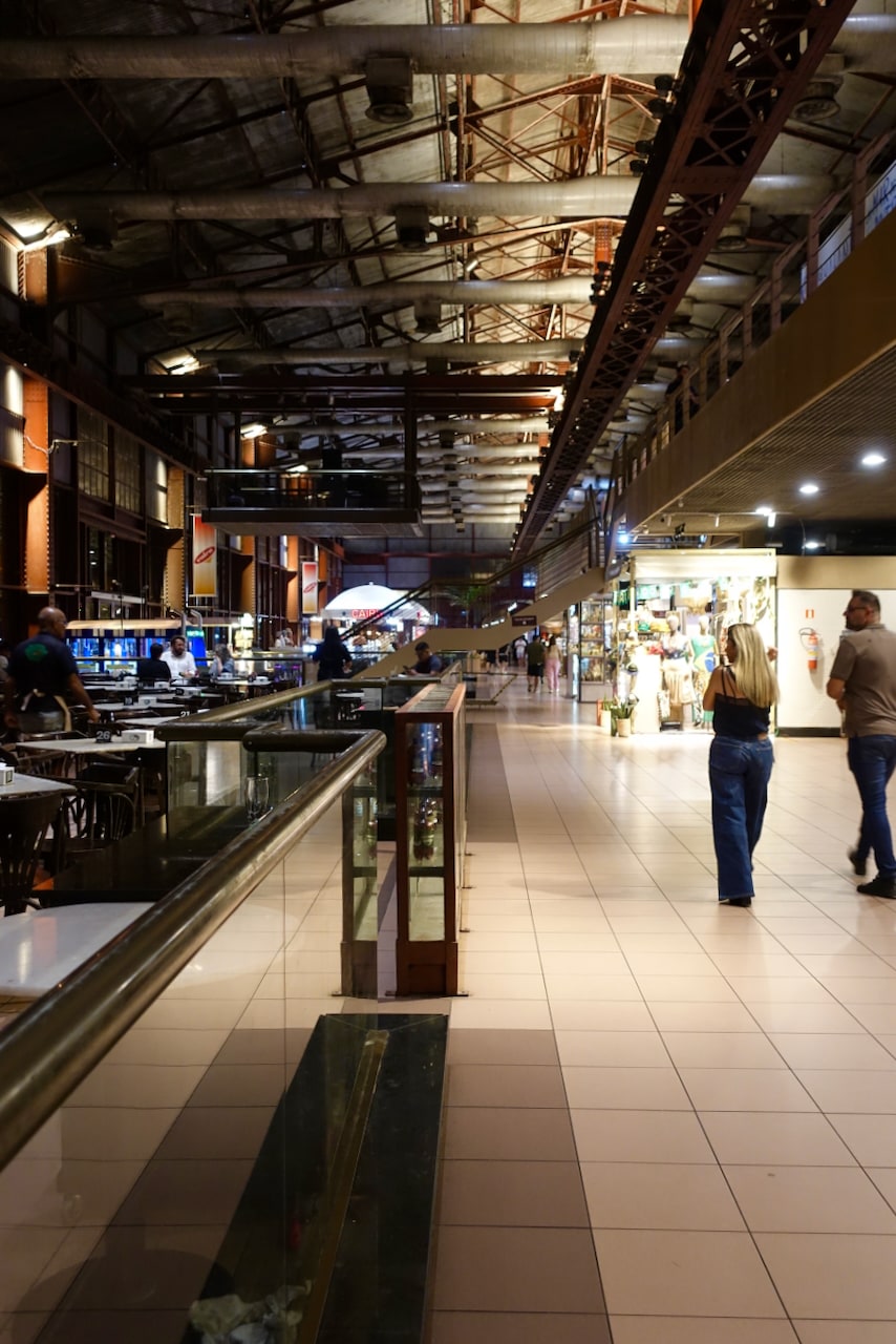 Interior of Estação das Docas. Looks like a mall, just narrower.