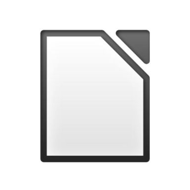 Ícone do LibreOffice, uma folhinha com um canto dobrado.
